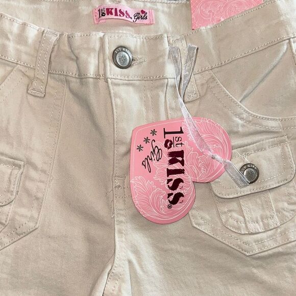 1st Kiss Girls Khaki Cream Shorts size 12 NWT - Picture 5 of 5